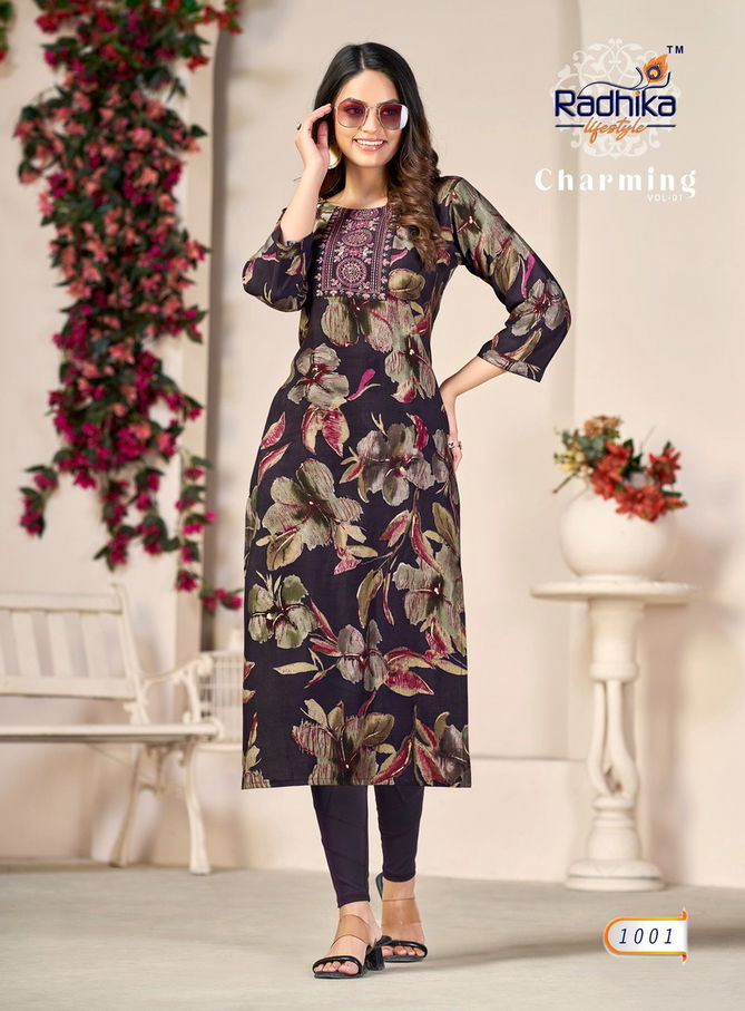 Radhika Charming Vol 1 Modal Printed Kurtis Catalog
